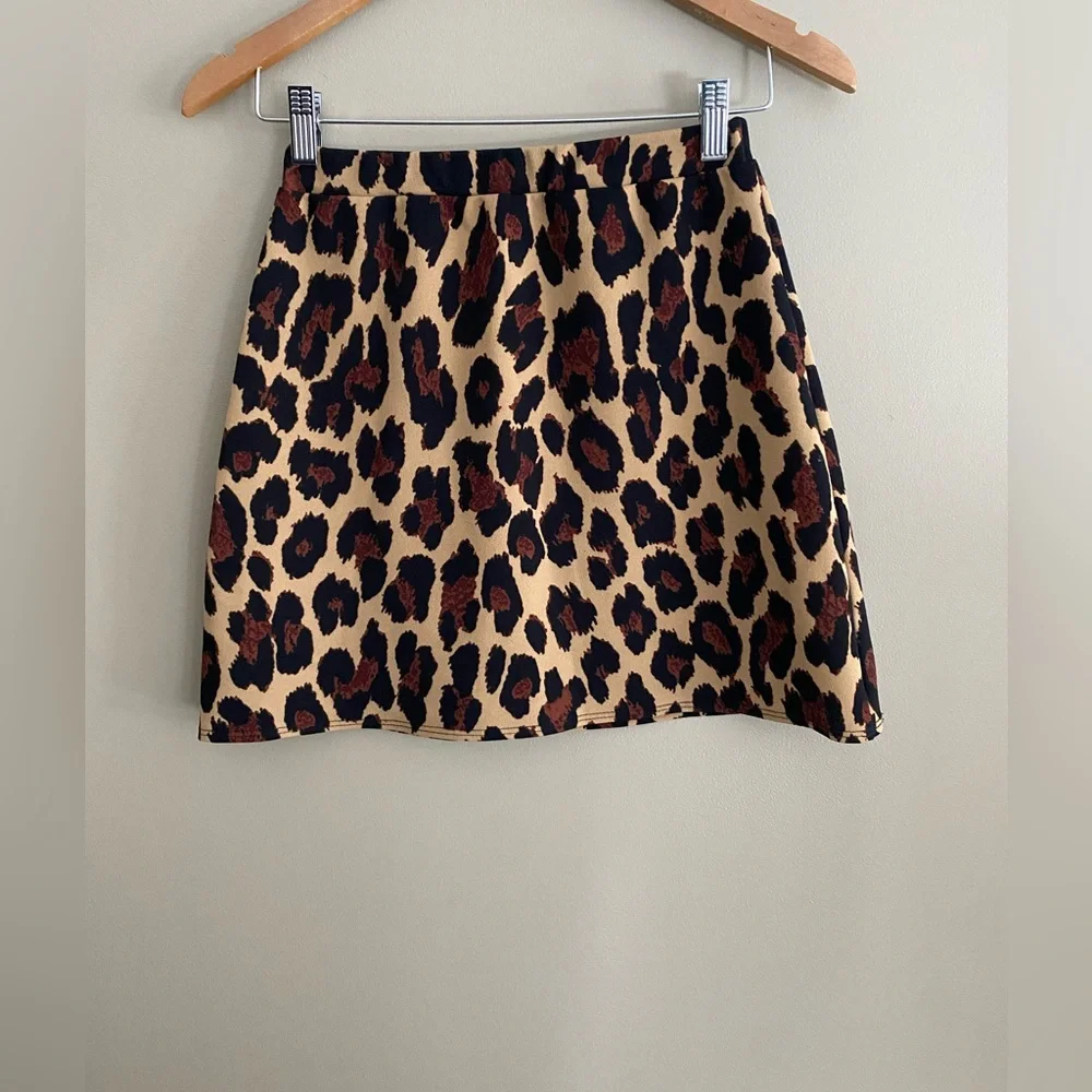 Olivia Rae: Leopard Print Mini Skirt